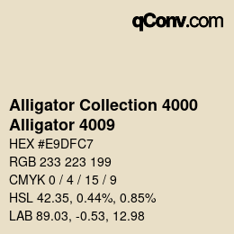 カラーコード: Alligator Collection 4000 - Alligator 4009 | qconv.com