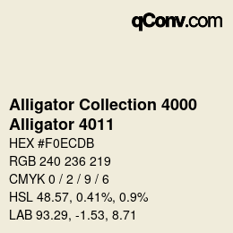 カラーコード: Alligator Collection 4000 - Alligator 4011 | qconv.com