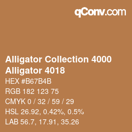 カラーコード: Alligator Collection 4000 - Alligator 4018 | qconv.com