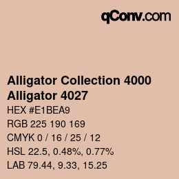 カラーコード: Alligator Collection 4000 - Alligator 4027 | qconv.com