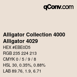 カラーコード: Alligator Collection 4000 - Alligator 4029 | qconv.com