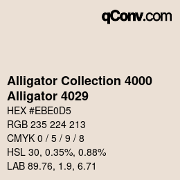 カラーコード: Alligator Collection 4000 - Alligator 4029 | qconv.com