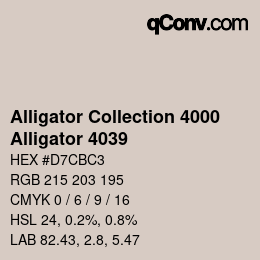 カラーコード: Alligator Collection 4000 - Alligator 4039 | qconv.com