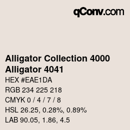 カラーコード: Alligator Collection 4000 - Alligator 4041 | qconv.com