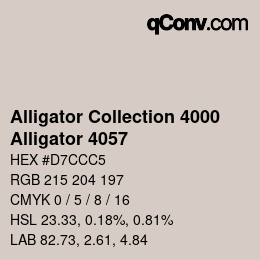 カラーコード: Alligator Collection 4000 - Alligator 4057 | qconv.com