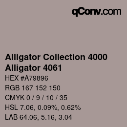 カラーコード: Alligator Collection 4000 - Alligator 4061 | qconv.com