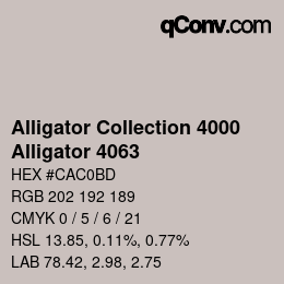 カラーコード: Alligator Collection 4000 - Alligator 4063 | qconv.com