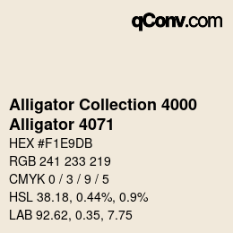 Code couleur: Alligator Collection 4000 - Alligator 4071 | qconv.com