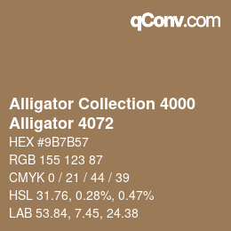カラーコード: Alligator Collection 4000 - Alligator 4072 | qconv.com