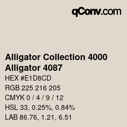 カラーコード: Alligator Collection 4000 - Alligator 4087 | qconv.com