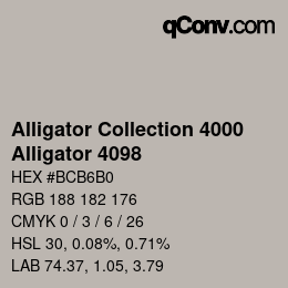 カラーコード: Alligator Collection 4000 - Alligator 4098 | qconv.com