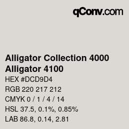 カラーコード: Alligator Collection 4000 - Alligator 4100 | qconv.com