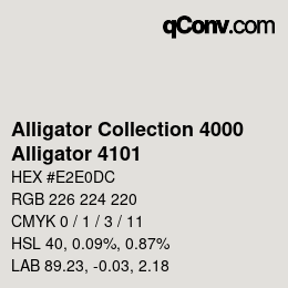 カラーコード: Alligator Collection 4000 - Alligator 4101 | qconv.com