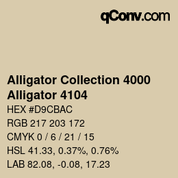 カラーコード: Alligator Collection 4000 - Alligator 4104 | qconv.com