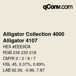 カラーコード: Alligator Collection 4000 - Alligator 4107 | qconv.com