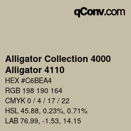 カラーコード: Alligator Collection 4000 - Alligator 4110 | qconv.com