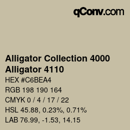 Farbcode: Alligator Collection 4000 - Alligator 4110 | qconv.com