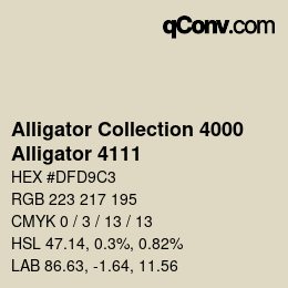 カラーコード: Alligator Collection 4000 - Alligator 4111 | qconv.com