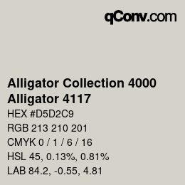 カラーコード: Alligator Collection 4000 - Alligator 4117 | qconv.com