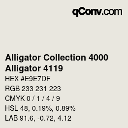 カラーコード: Alligator Collection 4000 - Alligator 4119 | qconv.com