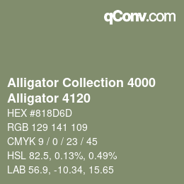 Color code: Alligator Collection 4000 - Alligator 4120 | qconv.com