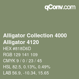 Color code: Alligator Collection 4000 - Alligator 4120 | qconv.com