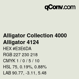 Farbcode: Alligator Collection 4000 - Alligator 4124 | qconv.com