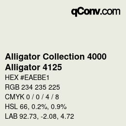 カラーコード: Alligator Collection 4000 - Alligator 4125 | qconv.com