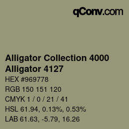 カラーコード: Alligator Collection 4000 - Alligator 4127 | qconv.com