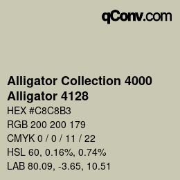 カラーコード: Alligator Collection 4000 - Alligator 4128 | qconv.com