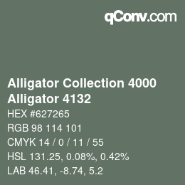カラーコード: Alligator Collection 4000 - Alligator 4132 | qconv.com