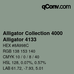 カラーコード: Alligator Collection 4000 - Alligator 4133 | qconv.com