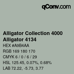 カラーコード: Alligator Collection 4000 - Alligator 4134 | qconv.com