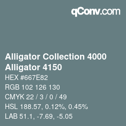 カラーコード: Alligator Collection 4000 - Alligator 4150 | qconv.com