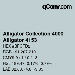 Color code: Alligator Collection 4000 - Alligator 4153 | qconv.com