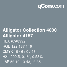 カラーコード: Alligator Collection 4000 - Alligator 4157 | qconv.com