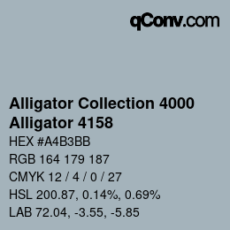 カラーコード: Alligator Collection 4000 - Alligator 4158 | qconv.com