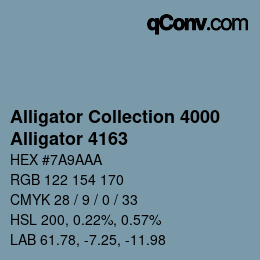 カラーコード: Alligator Collection 4000 - Alligator 4163 | qconv.com