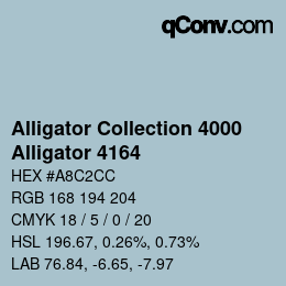 カラーコード: Alligator Collection 4000 - Alligator 4164 | qconv.com