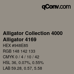 カラーコード: Alligator Collection 4000 - Alligator 4169 | qconv.com