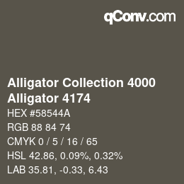 カラーコード: Alligator Collection 4000 - Alligator 4174 | qconv.com