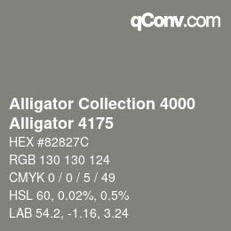 カラーコード: Alligator Collection 4000 - Alligator 4175 | qconv.com