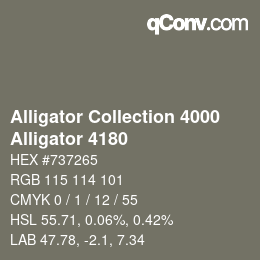 カラーコード: Alligator Collection 4000 - Alligator 4180 | qconv.com