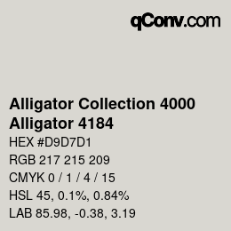 カラーコード: Alligator Collection 4000 - Alligator 4184 | qconv.com