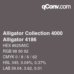 カラーコード: Alligator Collection 4000 - Alligator 4186 | qconv.com