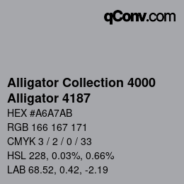 カラーコード: Alligator Collection 4000 - Alligator 4187 | qconv.com
