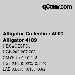 カラーコード: Alligator Collection 4000 - Alligator 4189 | qconv.com