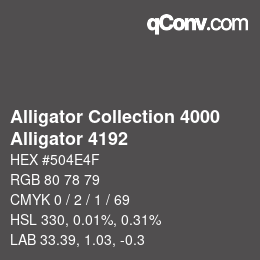 カラーコード: Alligator Collection 4000 - Alligator 4192 | qconv.com