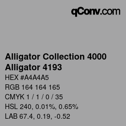カラーコード: Alligator Collection 4000 - Alligator 4193 | qconv.com