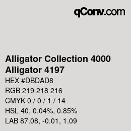 カラーコード: Alligator Collection 4000 - Alligator 4197 | qconv.com